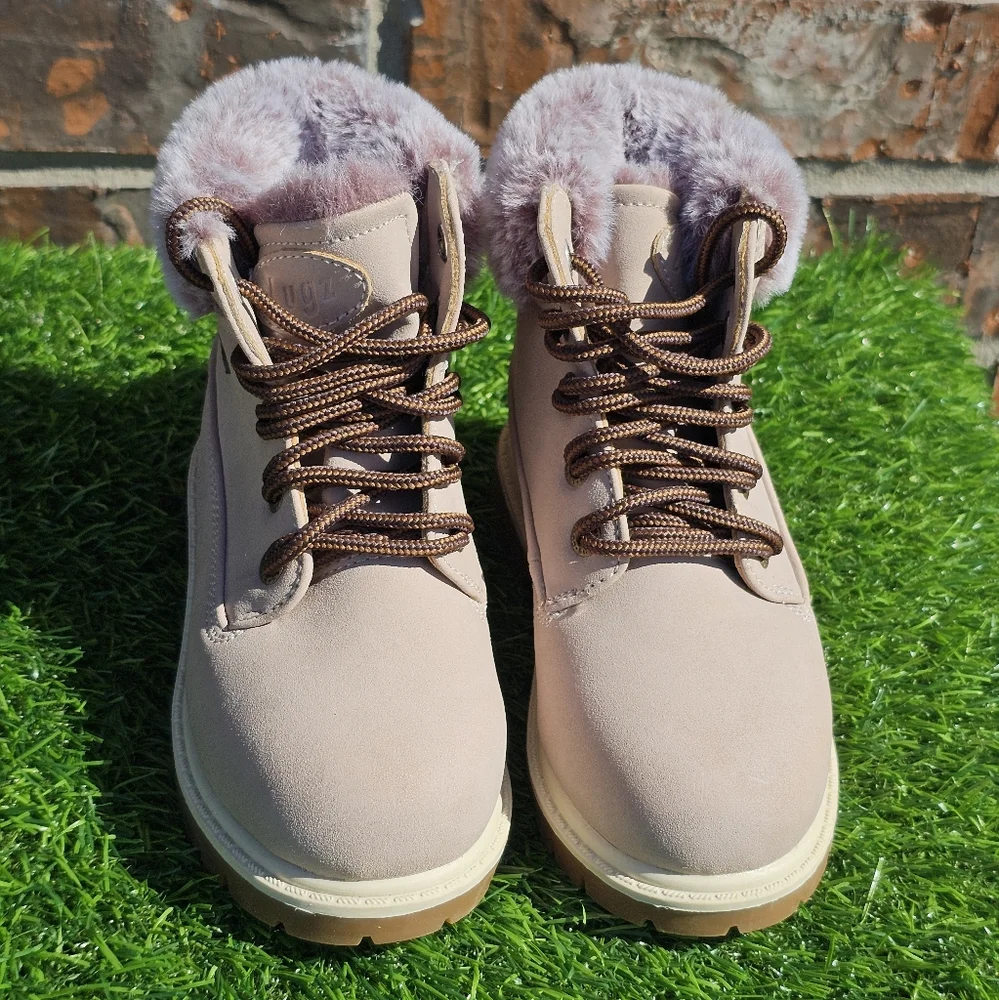 Lugz Children's Hudson Fur Synthetic Suede Chukka Boot,  Size 10